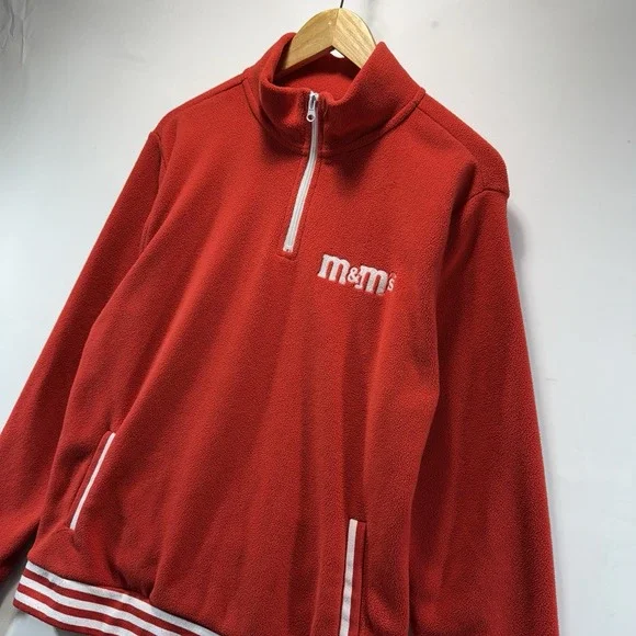 M&M Jacket Womens's M Pullover Mock Neck 1/4 Zip Red - Picture 7 of 11